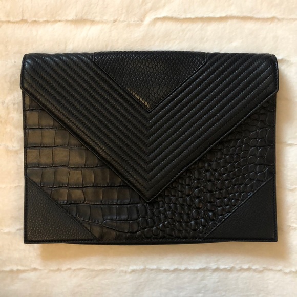 Vince Camuto Black Oversized Clutch - Picture 2 of 4